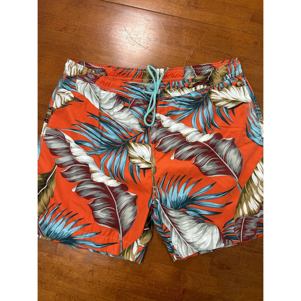 Tommy Bahama Swim Trunks Mens XXL Orange Tropical Relax Board Shorts